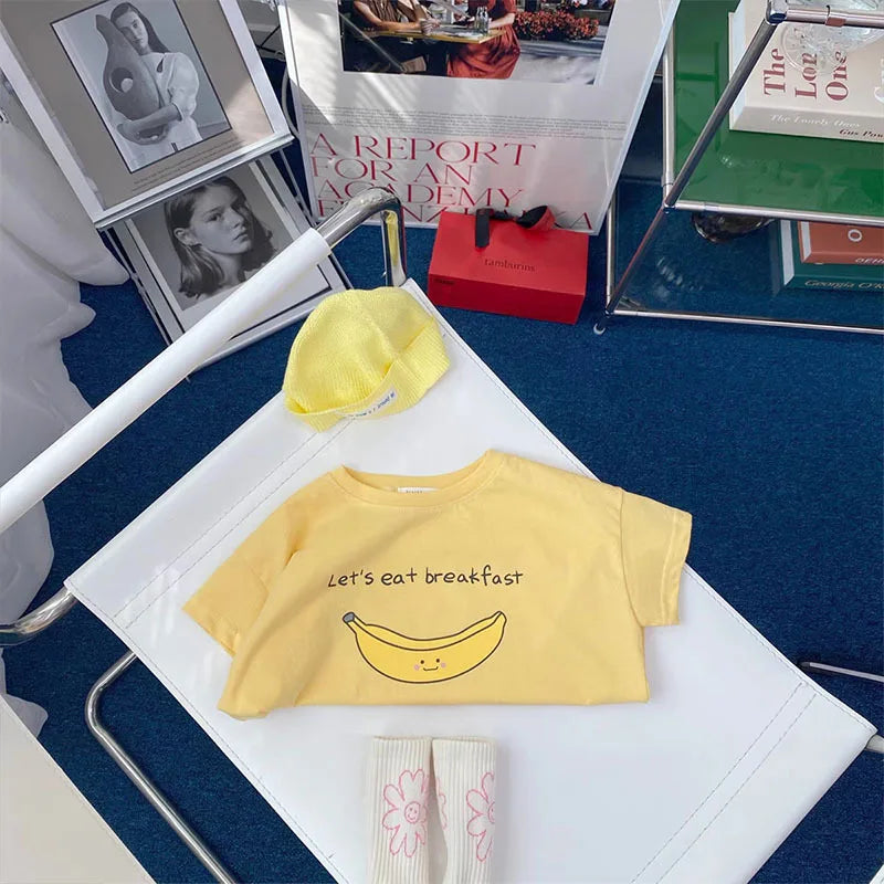 Robbin Toddler Cute Banana Tees - GuGuTon baby store - Baby Fashion - Toddlers Outfits - Babies Outfits - Toddler Clothes - Kids Clothing - Newborn Clothes - Newborn Wear - Kids Wear - Trending Clothes - Trending Outfits - Fall Fashion - Winter Fashion - Girls Clothes - Boys Clothes - Babies Wear - Kids Accessories - KidsWear - Summer Clothes - Summer Fashion - Summer Trend - Falls Sweaters - Tops - Bottom - Jeans - Blouse - Dresses - Newborn Dresses - Toys