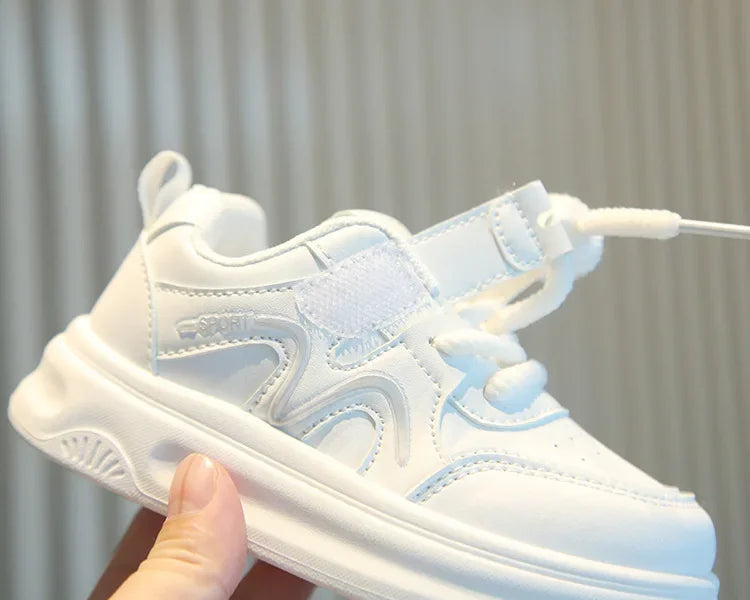 Children's Shoe for Girl New Solid White Sports Shoes for Boy Causal Fashion Versatile Kids School Running Sneakers Non-slip