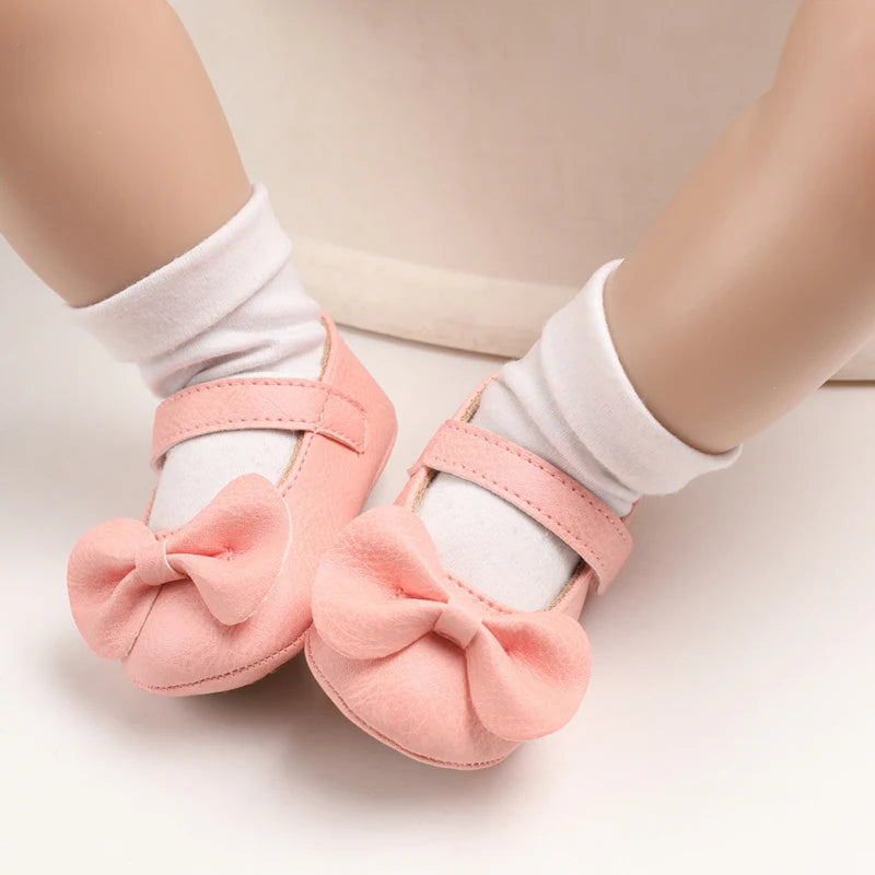 Baby Girl Casual and Comfortable Solid Color Mary Jane Shoes