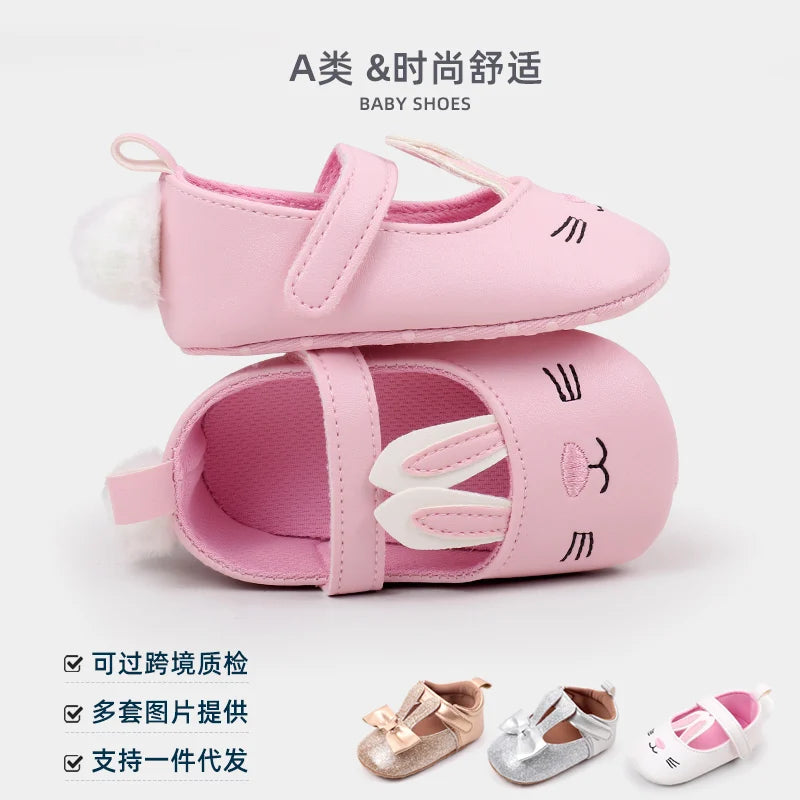 Cute Cartoon Style Baby Girl Shoes Spring and Autumn High Quality Butterfly Bowknot Cotton Sole Comfortable Prewalker BHX4031