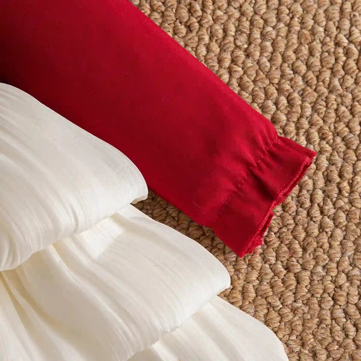 Sasha Spring And Autumn New Red Bow Baby Girl Dress