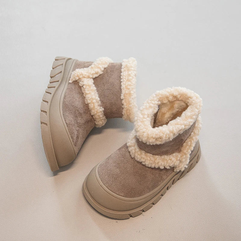 Children's Snow Boots 2-12 Years Old Padded Boys Girls Cotton Shoes