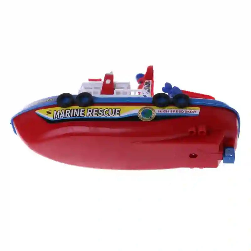 Electric Marine Rescue Boat Toy for Kids - Fast Speed Light