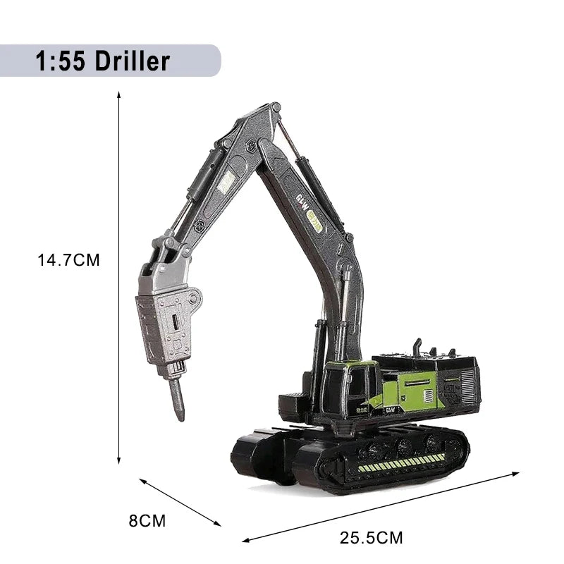Engineering Vehicle Toys for Boys Alloy+Plastic Tractor Excavator Bulldozer Crane Truck Model Diecast Children Collection Gifts