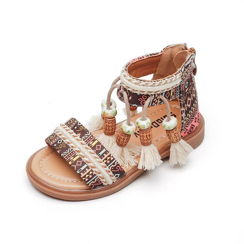 Girls Sandals Ethnic Retro Children Fashion Casual Shoes