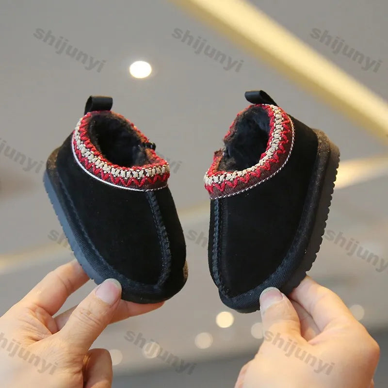 Baby Warm Casual Flat Low Top Snow Boots 2025 Winter Fashion  Cotton Shoes