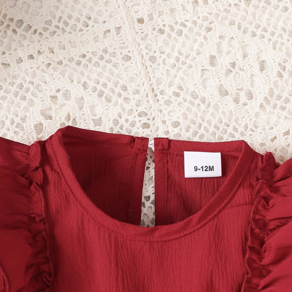 Della Christmas Dresses for Baby Girls - Long Sleeved with Bow
