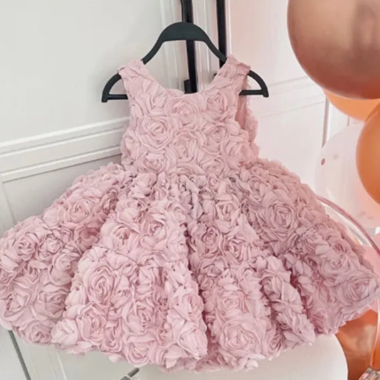 Baby Dress 2023 New Summer Girls' Dress for Children' Floral Baby Princess Tutu Dress