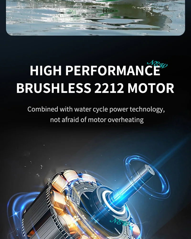 TX768 RC Boat 2.4G Brushless High Speed Remote Control Ship 30km/h
