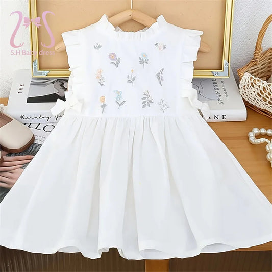 Ely Baby Girl Cotton Summer Dress - Embroidered Clothing