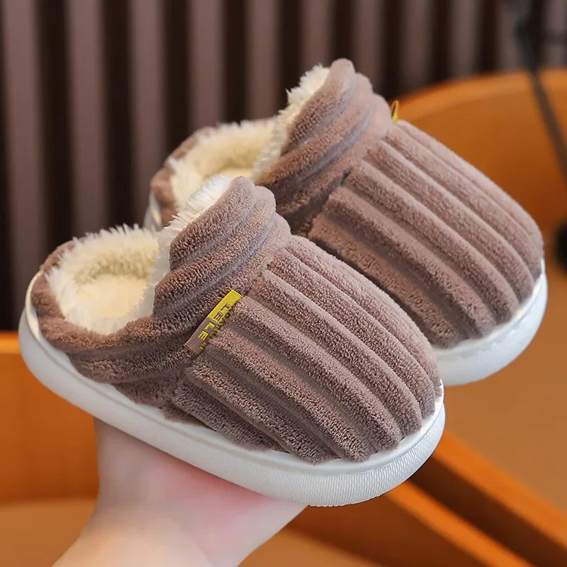 Winter warm cotton slippers for children Toe Wrap Cotton Slippers