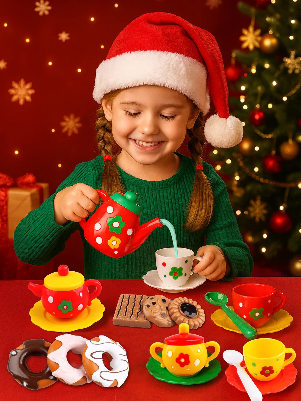 Afternoon Tea Set for Girls Cake Dessert Playhouse Kitchen Toys
