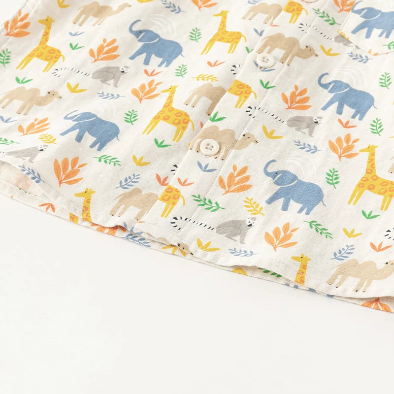 Samuel Short Sleeve Print Cotton Shirt - GuGuTon baby store - Baby Fashion - Toddlers Outfits - Babies Outfits - Toddler Clothes - Kids Clothing - Newborn Clothes - Newborn Wear - Kids Wear - Trending Clothes - Trending Outfits - Fall Fashion - Winter Fashion - Girls Clothes - Boys Clothes - Babies Wear - Kids Accessories - KidsWear - Summer Clothes - Summer Fashion - Summer Trend - Falls Sweaters - Tops - Bottom - Jeans - Blouse - Dresses - Newborn Dresses - Toys