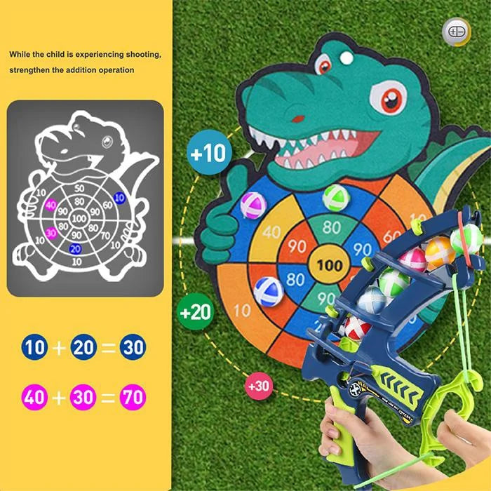 Montessori Throw Sport Slingshot Target Sticky Ball Dartboard