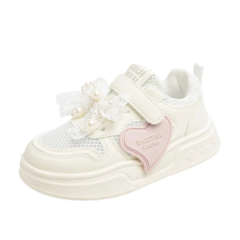 4 To 12 Years Autumn Children Shoes Girls Sneaker 2026 PU Leather Flat Shoes Kids Casual Sneaker Comfortable Cute Girls Shoes