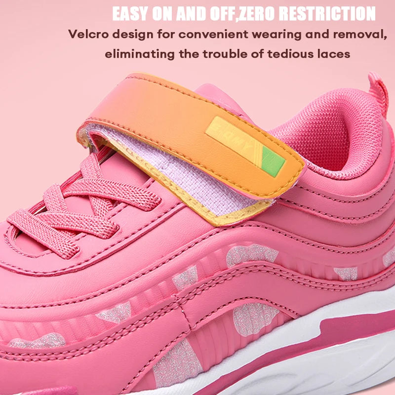 Girls Running Shoes Kids Sports Casual Sneakers Breathable Lightweight