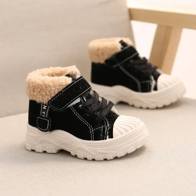 Lucas Warm Boots Winter New Boys Plus Thicken Velvet Cotton Shoes Waterproof