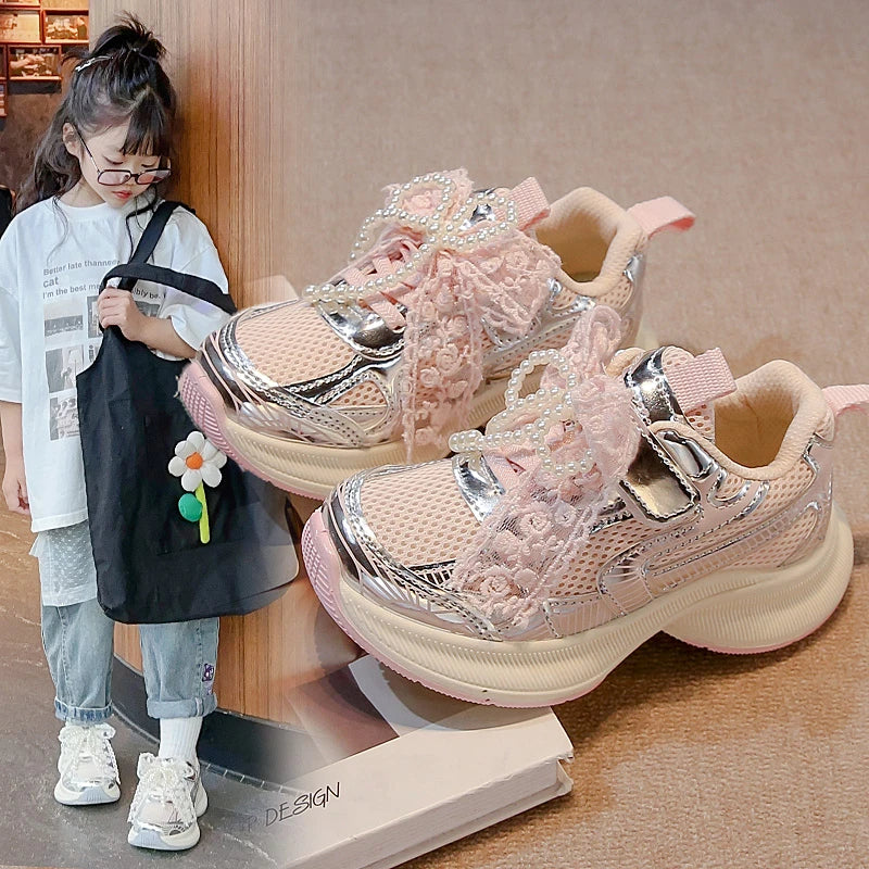 Girls' Sports Fashion Dad Shoes 2025 Spring