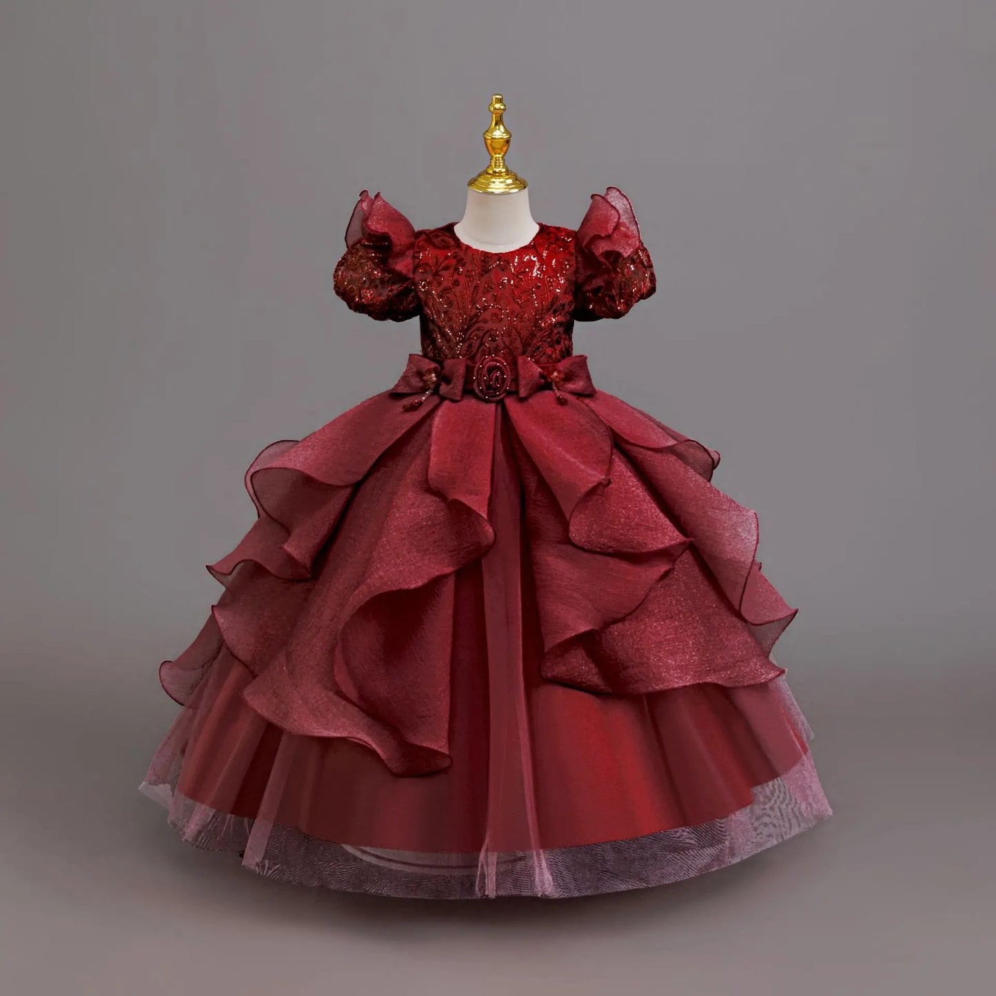 Gorgeous Elegant Girl Dress Model Show Piano Performance Birthday Party