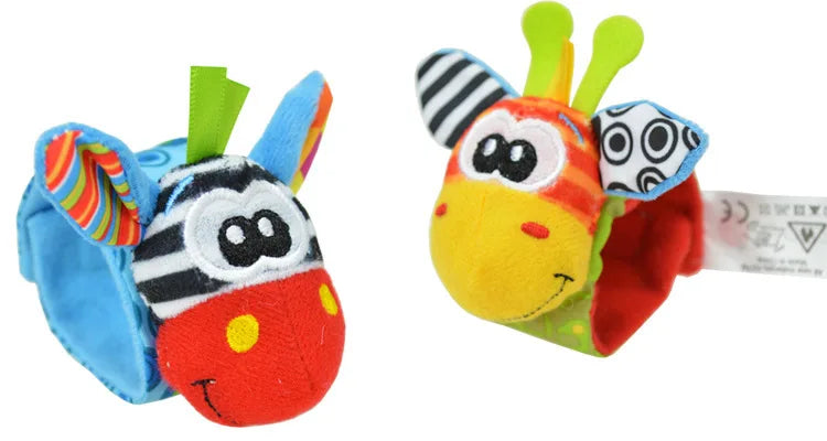 Baby Wrist Rattles Socks Newborn Animal Socks Infants Foot Finder 0-12 Months