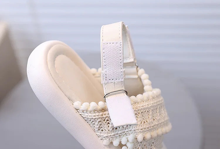 Girls Summer Beach Shoes Ethnic Style Kids Casual Sandals Soft Sole