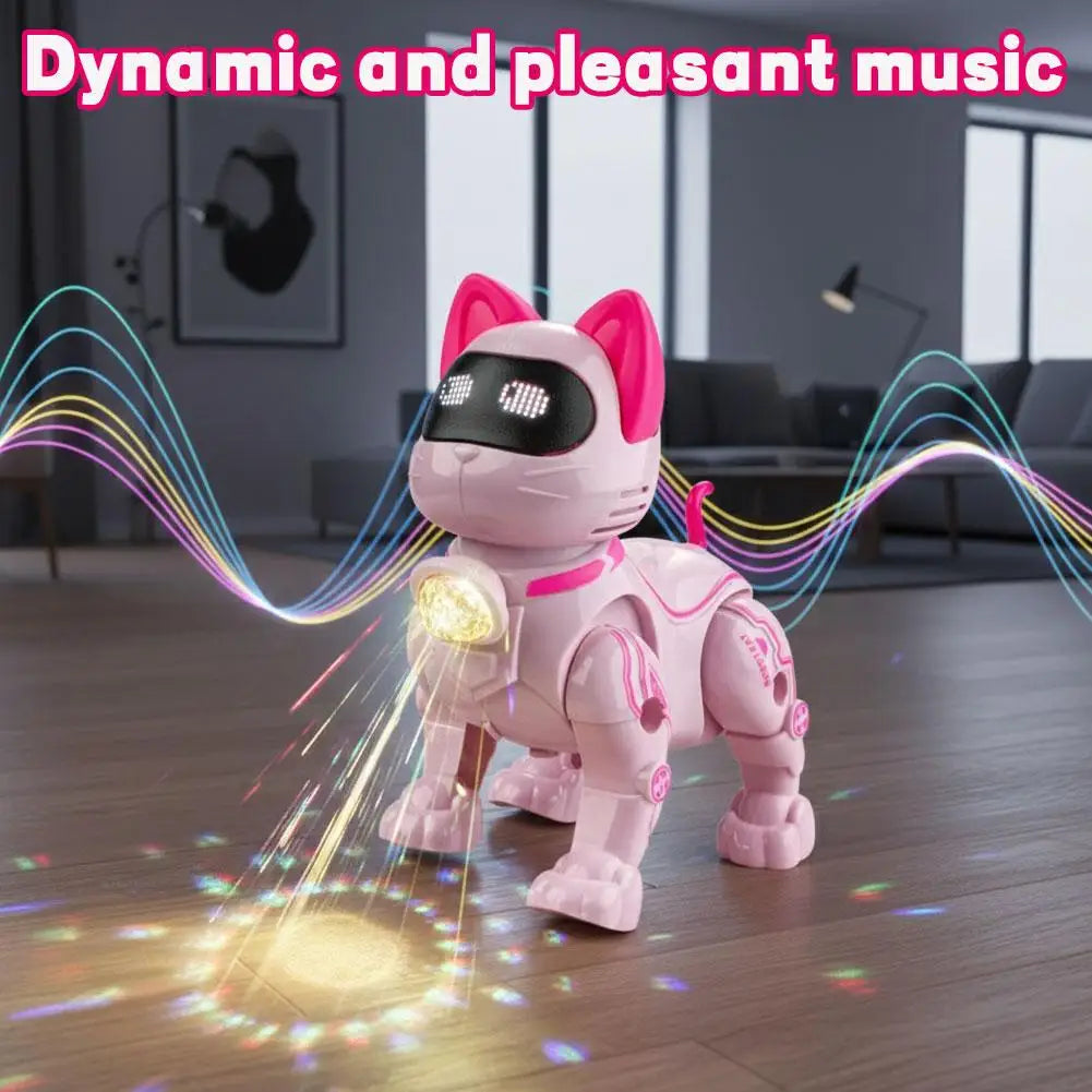 Smart Robot Cat Toy Programmable Intelligent Voice Control Stunt Cat