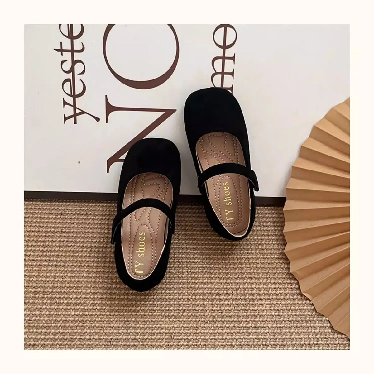 Spring Suede Mary Jane Shoes for Girls Vintage French Style Children Flat Shoe Easy Wear Adjustable Strap Children Shoes 23-35