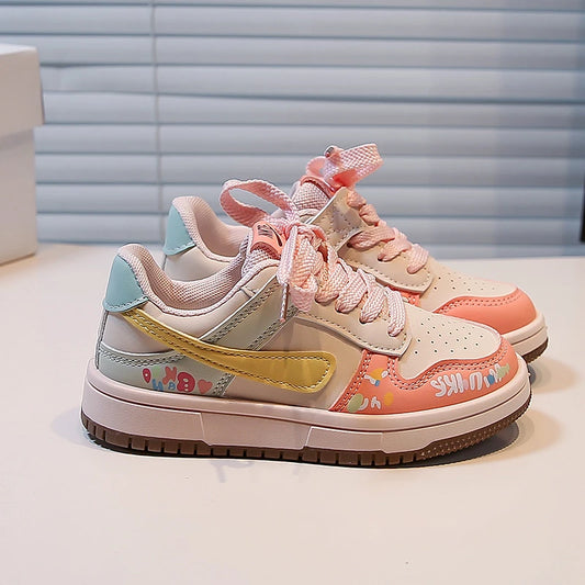 Girls Shoes Children Fashion Hip-hop Punk Graffiti Skateboard