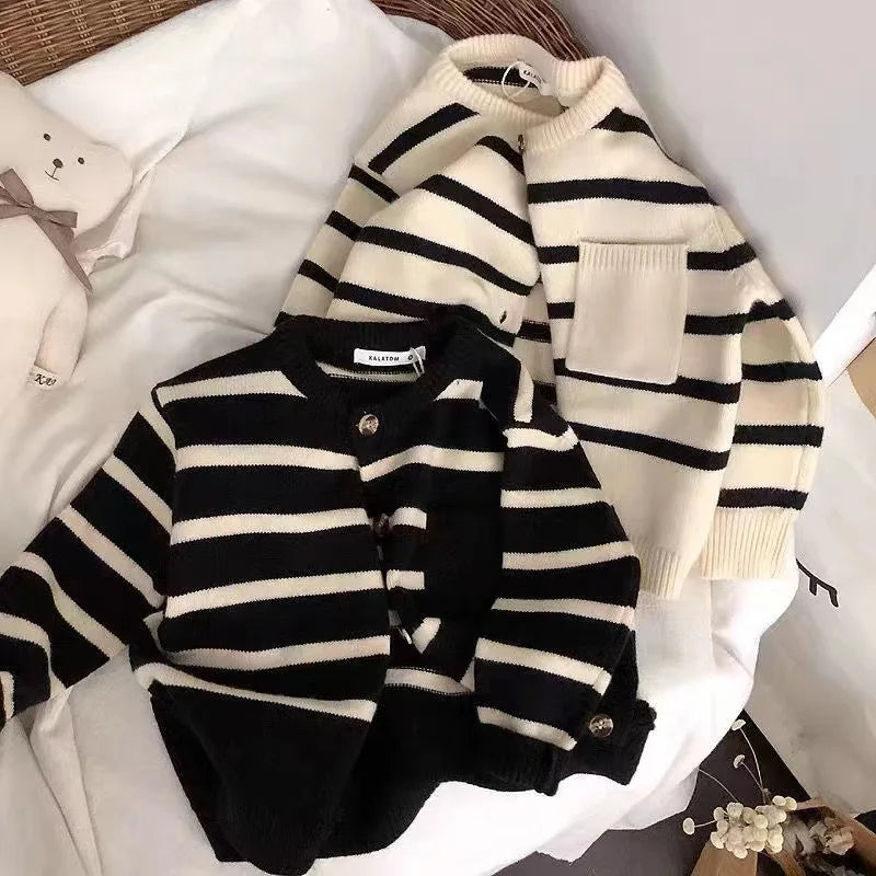 Xavier Fashion Striped Kids Sweater