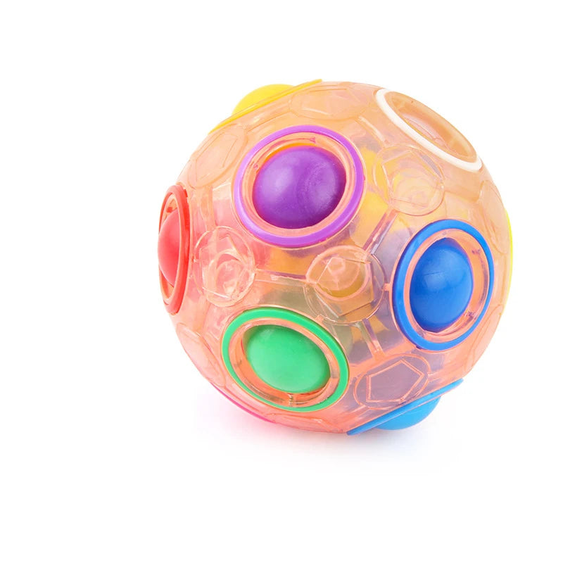 Magic Rainbow Puzzle Ball Speed Cube Ball Fun Stress Reliever Brain Teaser