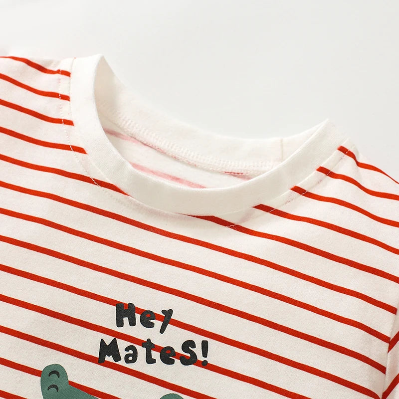 Matias Baby Boys Crocodile Striped T shirts - GuGuTon baby store - Baby Fashion - Toddlers Outfits - Babies Outfits - Toddler Clothes - Kids Clothing - Newborn Clothes - Newborn Wear - Kids Wear - Trending Clothes - Trending Outfits - Fall Fashion - Winter Fashion - Girls Clothes - Boys Clothes - Babies Wear - Kids Accessories - KidsWear - Summer Clothes - Summer Fashion - Summer Trend - Falls Sweaters - Tops - Bottom - Jeans - Blouse - Dresses - Newborn Dresses - Toys