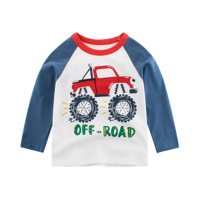 Zahir Cartoon Car Boy's Clothes Long Sleeve Top - GuGuTon baby store - Baby Fashion - Toddlers Outfits - Babies Outfits - Toddler Clothes - Kids Clothing - Newborn Clothes - Newborn Wear - Kids Wear - Trending Clothes - Trending Outfits - Fall Fashion - Winter Fashion - Girls Clothes - Boys Clothes - Babies Wear - Kids Accessories - KidsWear - Summer Clothes - Summer Fashion - Summer Trend - Falls Sweaters - Tops - Bottom - Jeans - Blouse - Dresses - Newborn Dresses - Toys