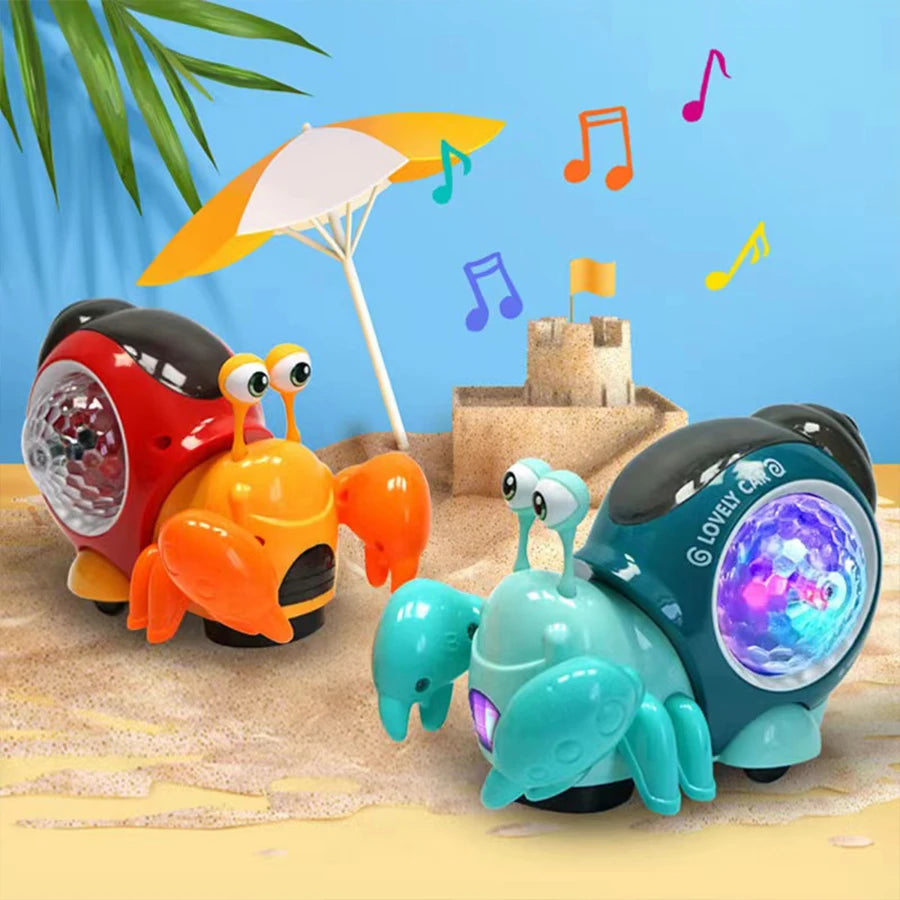 Luminous Snail Toy,Baby Electric Snail Toy, Musical Crawling Toys