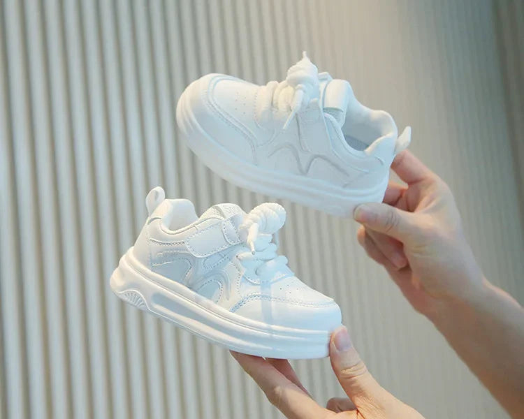 Children's Shoe for Girl New Solid White Sports Shoes for Boy Causal Fashion Versatile Kids School Running Sneakers Non-slip