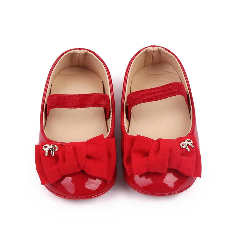 Baby Girl Shoes Cute Bowknot Toe-covered Soft PU Mary Jane Shoes Anti-slip Sole Spring Summer Sandal for 0-6-12m Baby Girl 2023