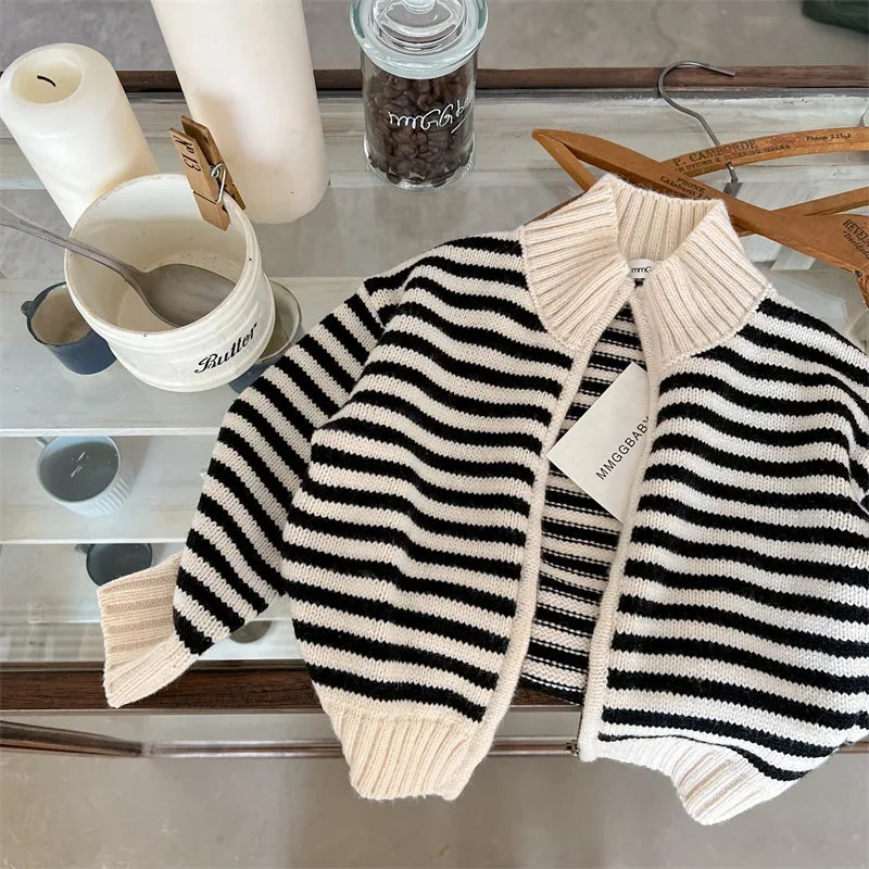 Leandro Fashion Simple Stripe Knitted Sweater