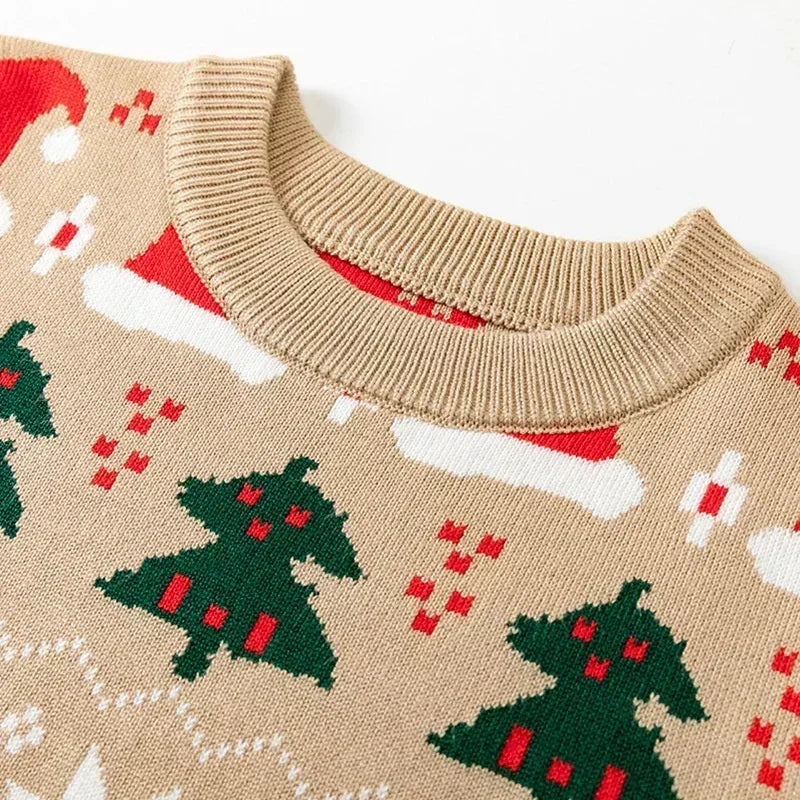 Leo Autumn Baby Christmas Hat Pullover Sweater