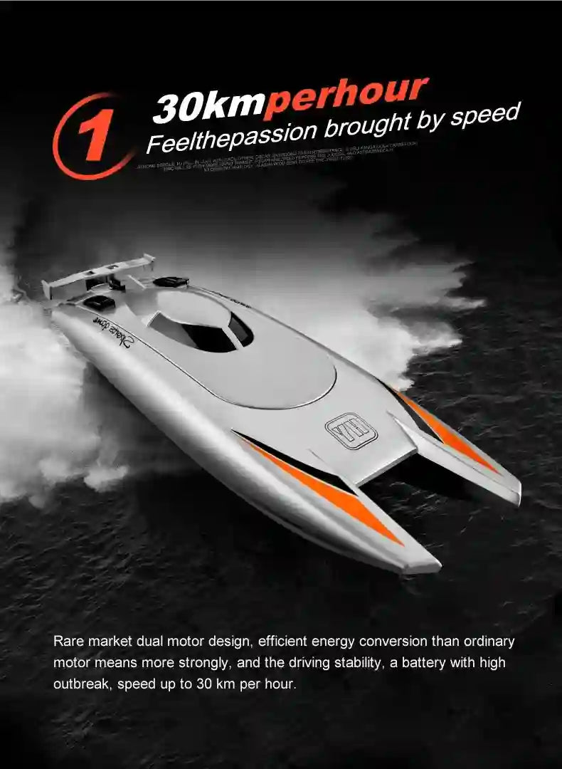 30KM/H RC Boat - Dual Motor Waterproof with Remote Control