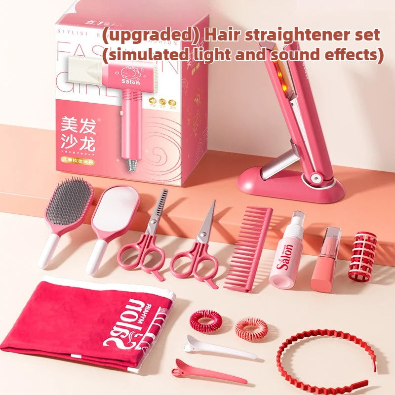 Girls' Beauty Toys Fashion Barber Role Playing Games Simulation Haircut Children Hair Dryer Child Pretend House Play Children