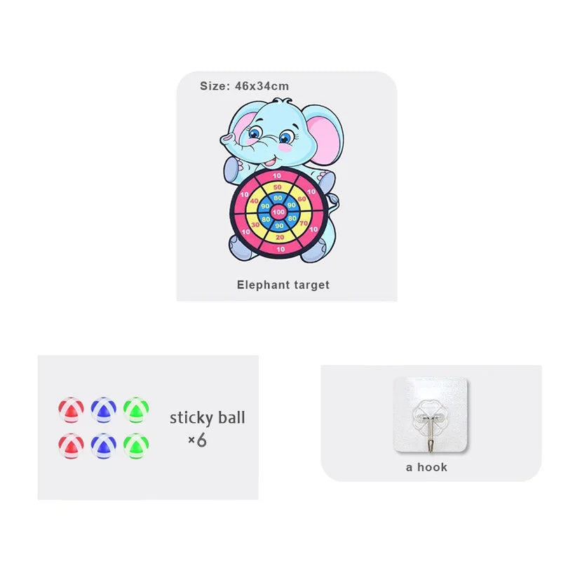 Dinosaur Sticky Ball Bow Target Dartboard Elephant Educational Toy