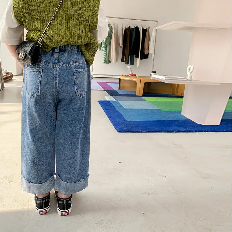 Lucas crimped wide jeans Boys loose thin denim pants - GuGuTon baby store - Baby Fashion - Toddlers Outfits - Babies Outfits - Toddler Clothes - Kids Clothing - Newborn Clothes - Newborn Wear - Kids Wear - Trending Clothes - Trending Outfits - Fall Fashion - Winter Fashion - Girls Clothes - Boys Clothes - Babies Wear - Kids Accessories - KidsWear - Summer Clothes - Summer Fashion - Summer Trend - Falls Sweaters - Tops - Bottom - Jeans - Blouse - Dresses - Newborn Dresses - Toys