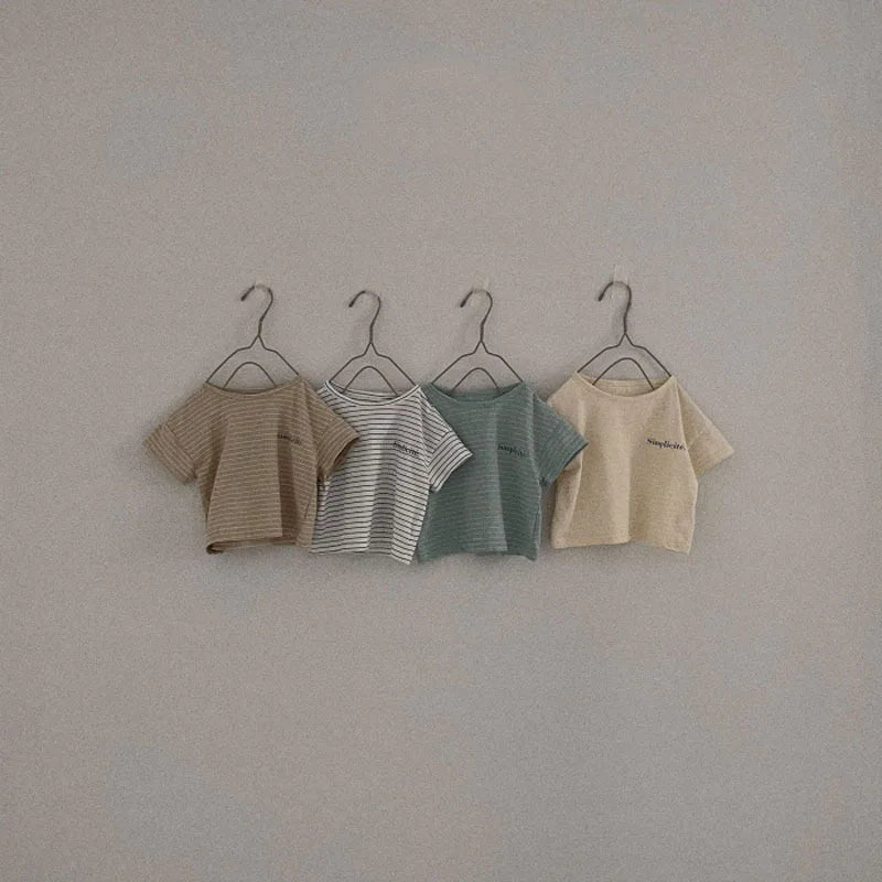 Mateo Striped Short Sleeved Tees - GuGuTon baby store - Baby Fashion - Toddlers Outfits - Babies Outfits - Toddler Clothes - Kids Clothing - Newborn Clothes - Newborn Wear - Kids Wear - Trending Clothes - Trending Outfits - Fall Fashion - Winter Fashion - Girls Clothes - Boys Clothes - Babies Wear - Kids Accessories - KidsWear - Summer Clothes - Summer Fashion - Summer Trend - Falls Sweaters - Tops - Bottom - Jeans - Blouse - Dresses - Newborn Dresses - Toys