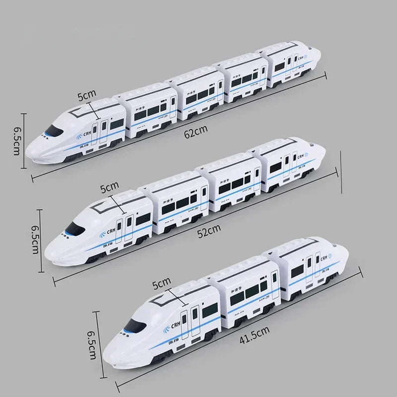 Kids DIY High-Speed Railway Train Toy with Electric Sound and Light