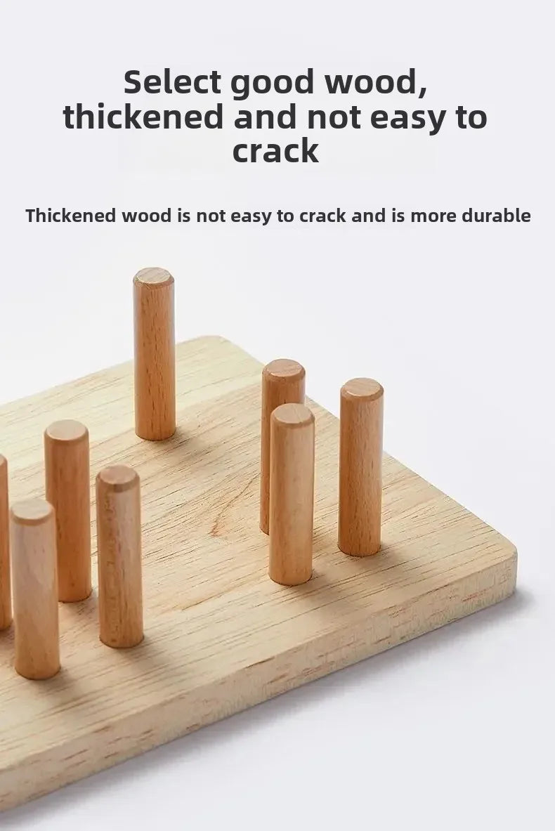 Montessori Wooden Sorting Stacking Toys for Toddlers