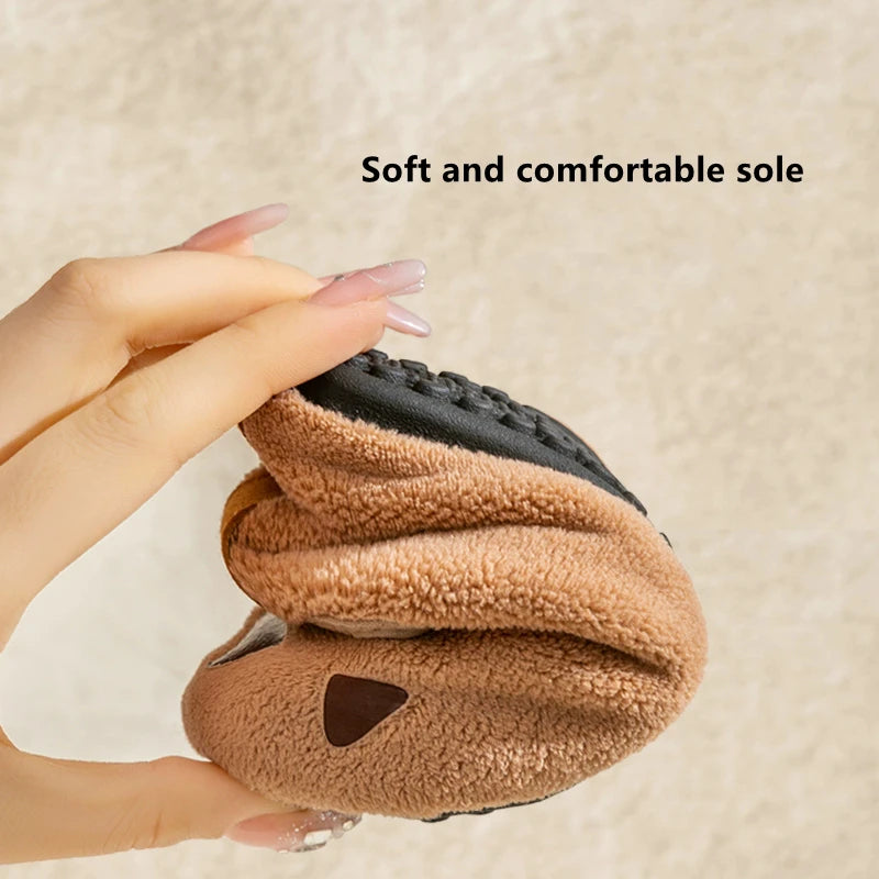 Children Indoor Shoes With Soft Soles, Kids Anti Slip And Breathable  Plush Floor Shoes
