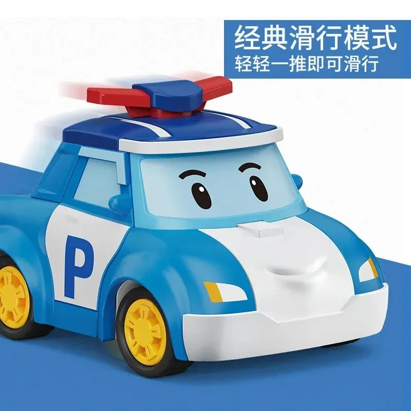 6pcs/set Cartoon Robocars Polis Action Figures Transformation