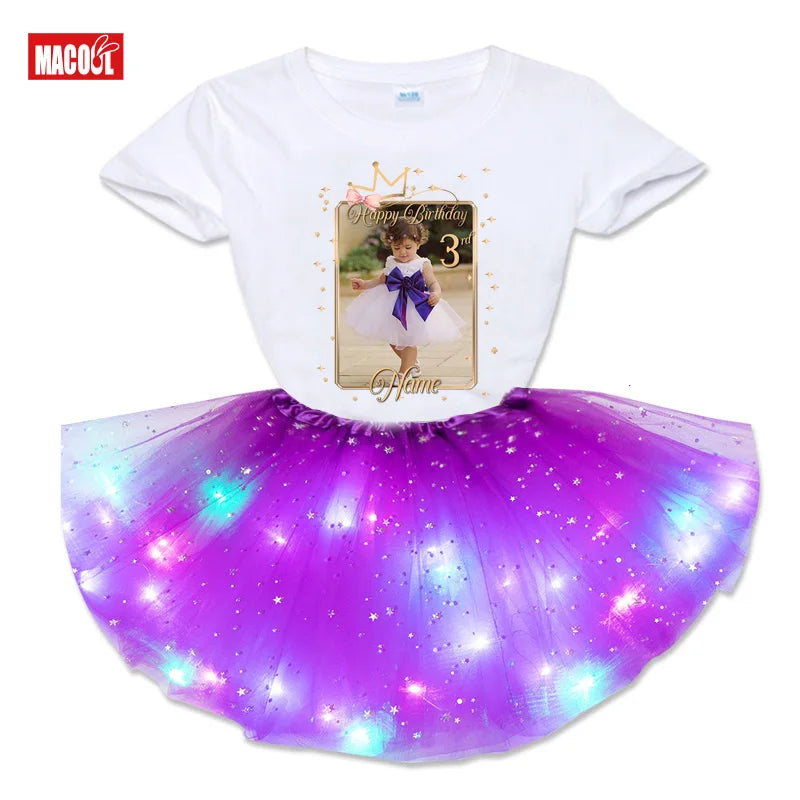 Kim Girls Birthday Princess Tutu Outfit Set