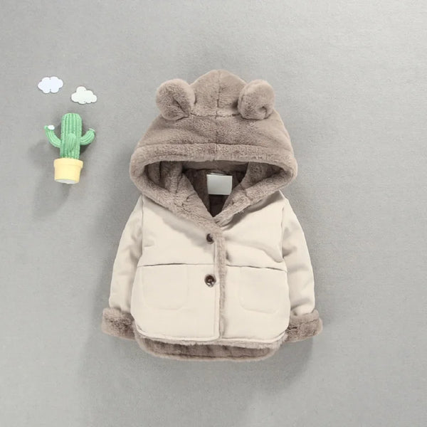 Andres Cartoon Plus Velvet Infant Boys Coat Sweater