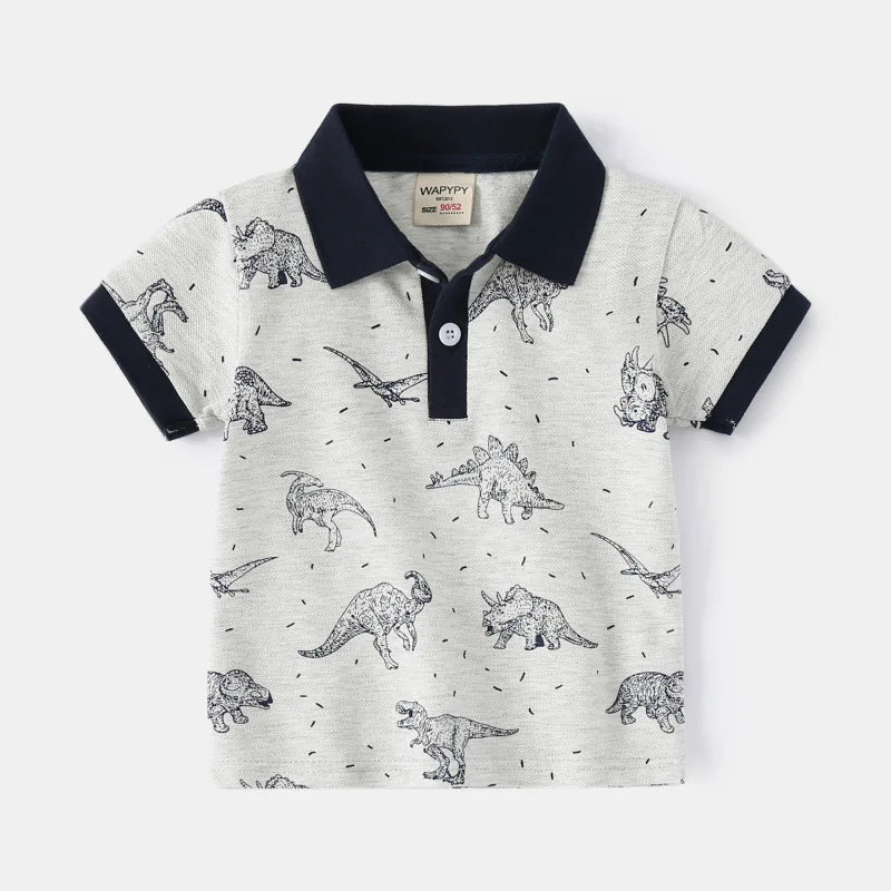 Paolo Turn-down Collar Short Sleeve T-shirt