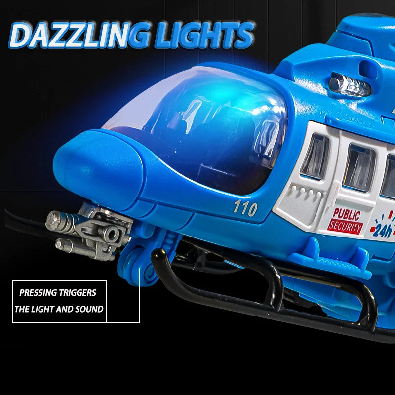 Children's Rescue Helicopter Model with Sound & Light Effects